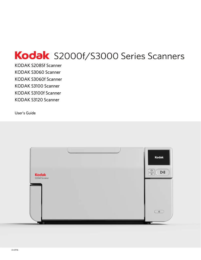 Image de la première page du manuel de l'appareil Alaris S3060