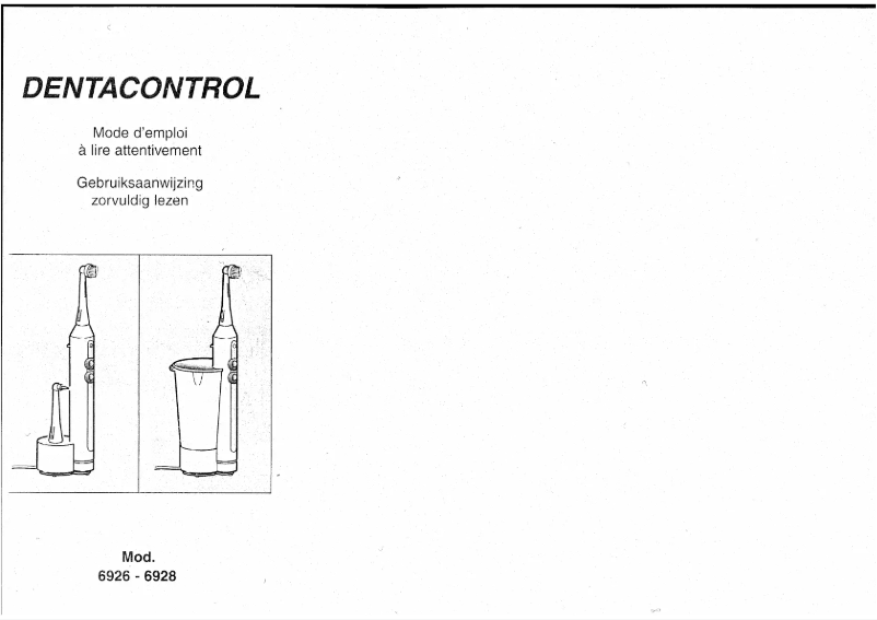 Page 1 de la notice Manuel utilisateur Calor Dentacontrol 6926