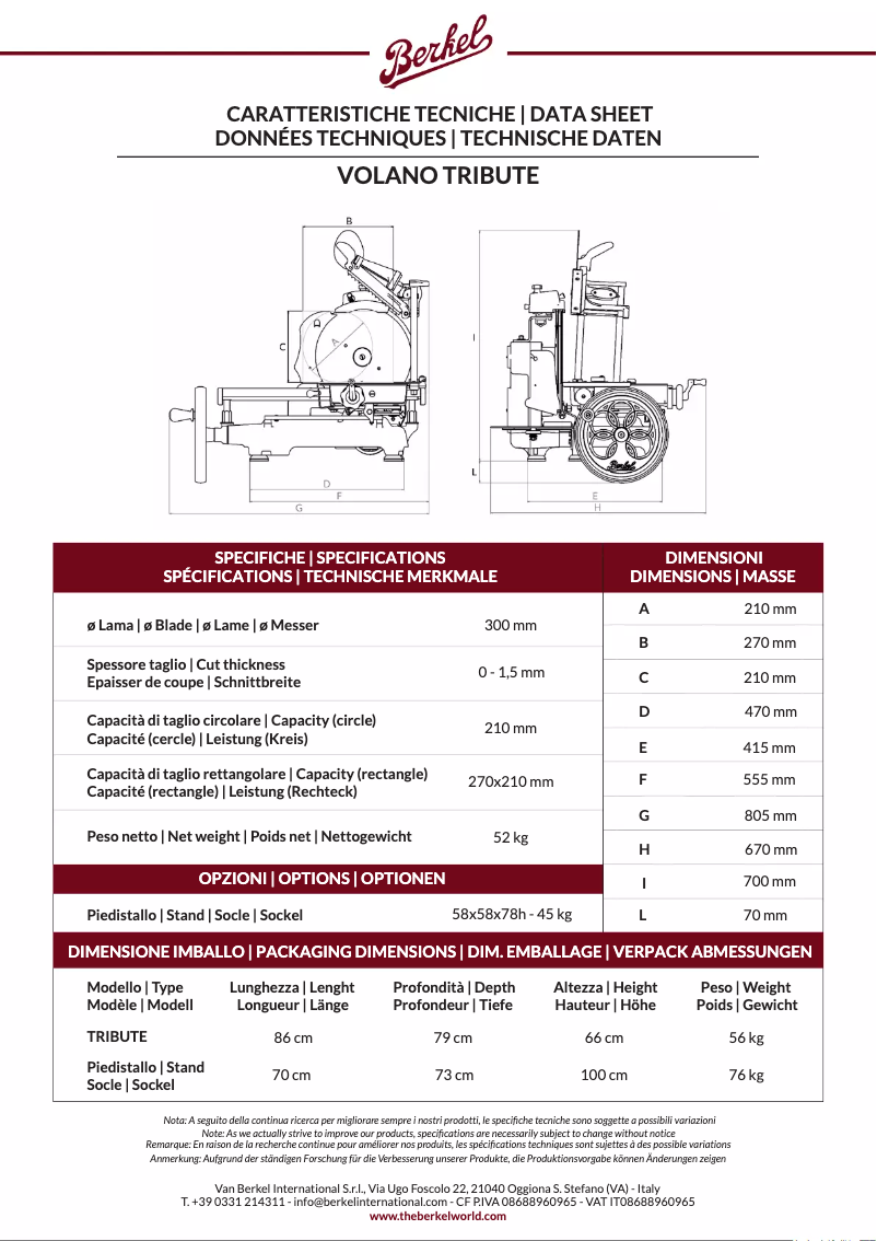 Imagen de la primera página del manual del dispositivo Volano Tribute
