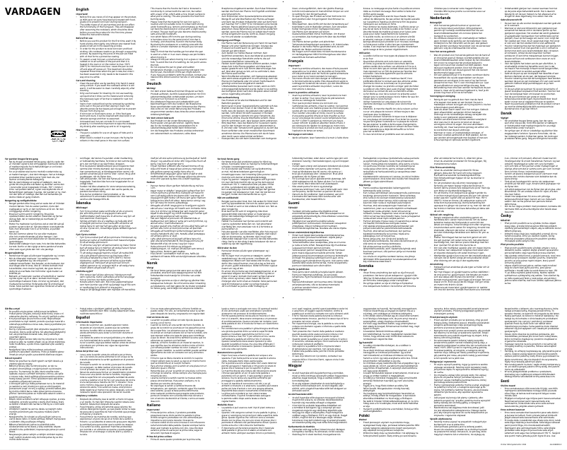 Image de la première page du manuel de l'appareil VARDAGEN 305.802.05