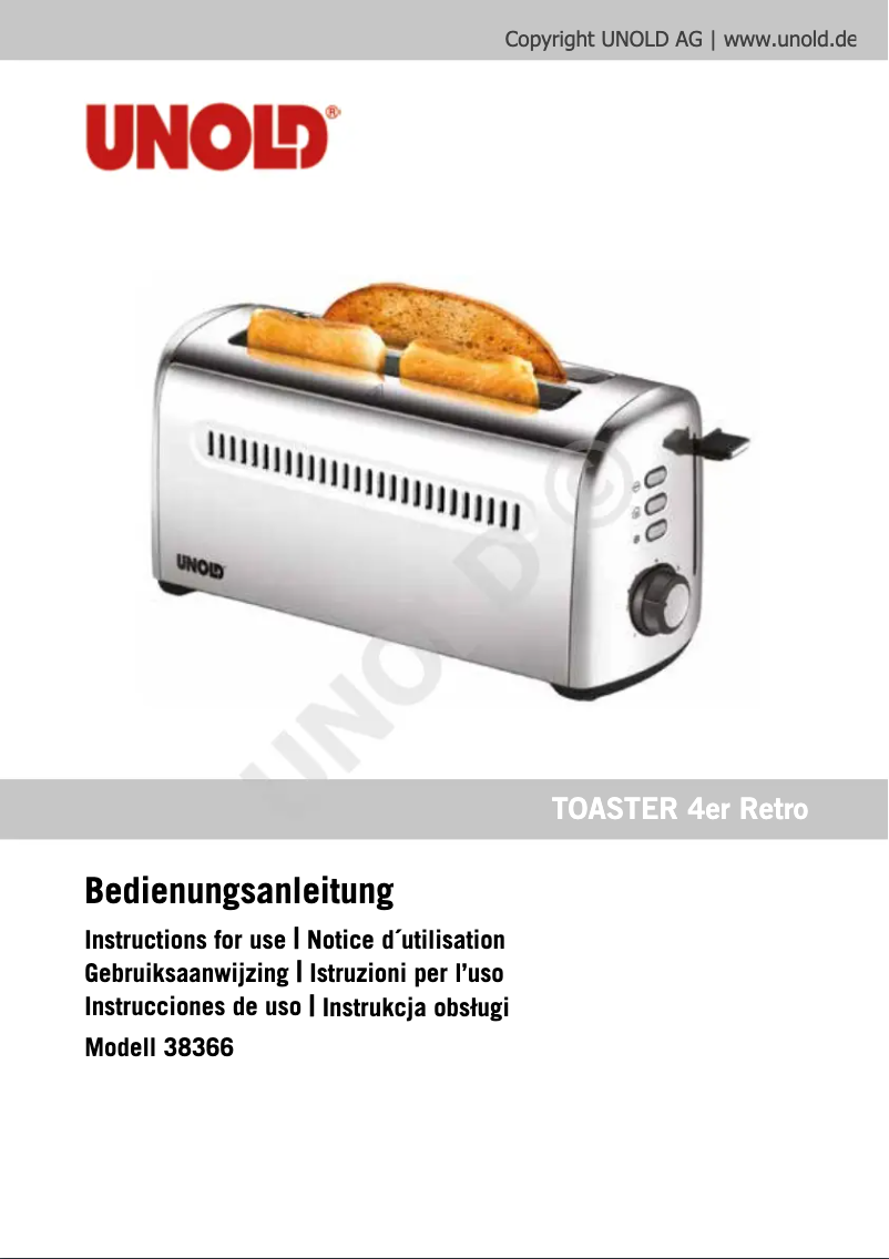 Image de la première page du manuel de l'appareil 38366