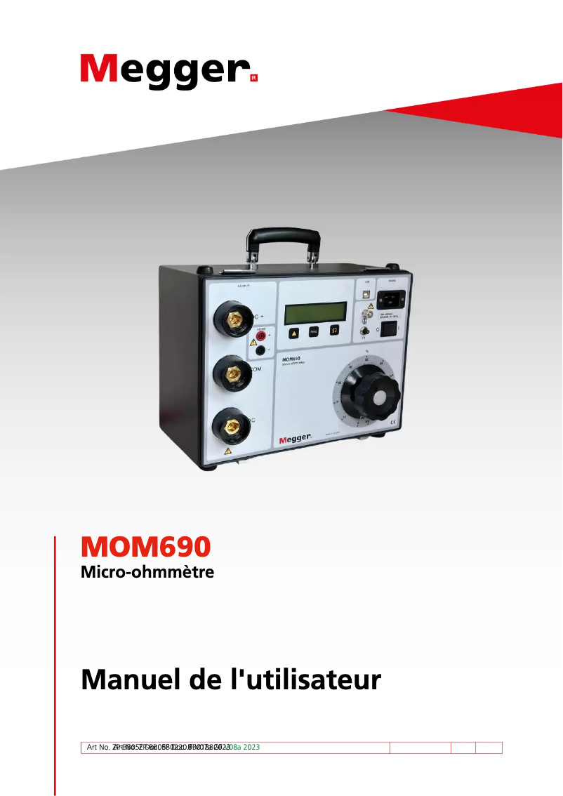 Página 1 del manual Manual de usuario Megger MOM690