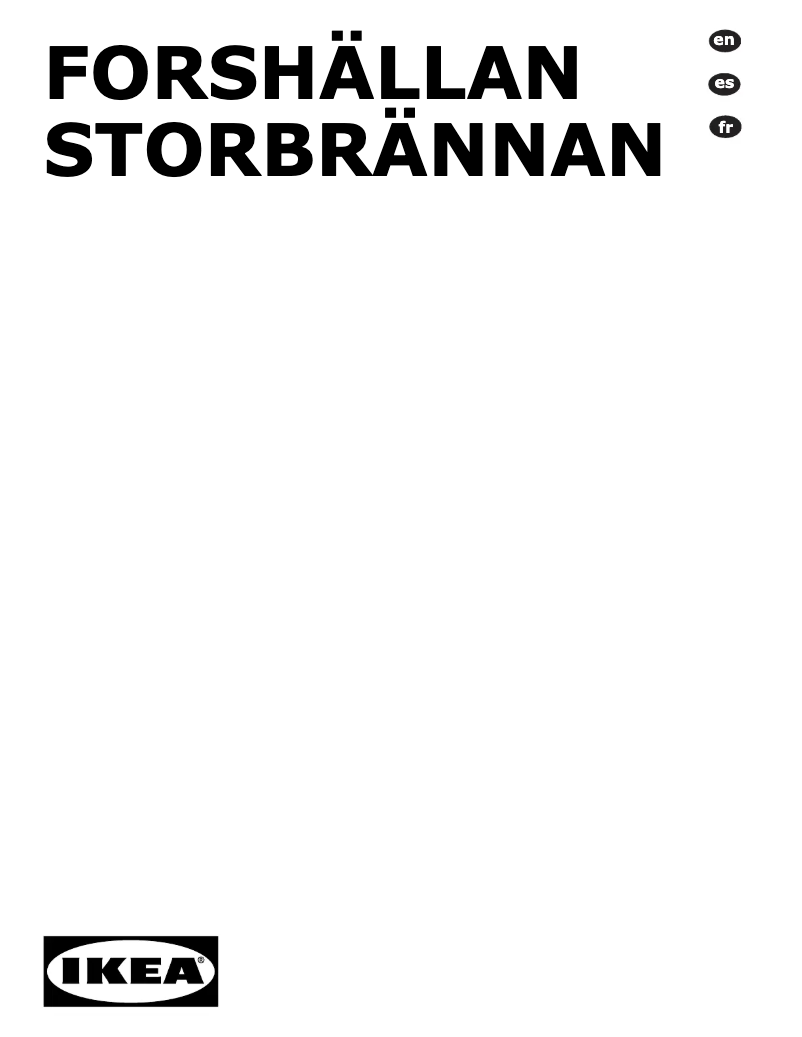 Image de la première page du manuel de l'appareil FORSHÄLLAN 905.405.46