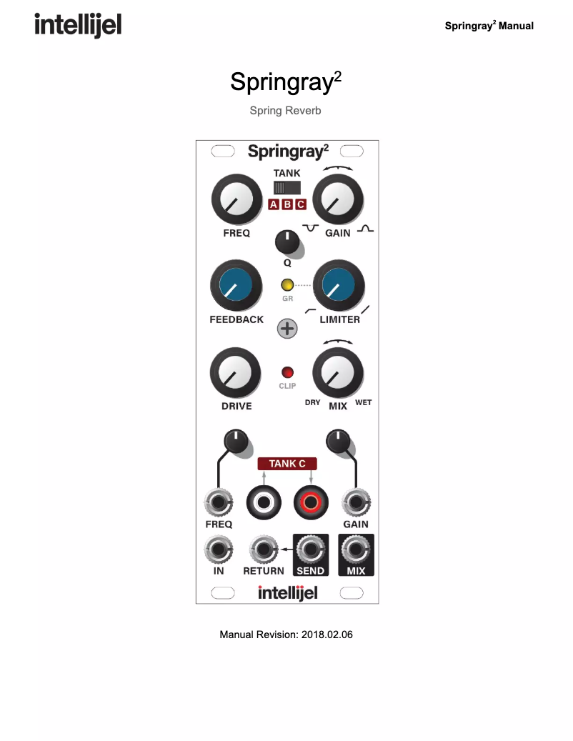 Image de la première page du manuel de l'appareil Springray 2