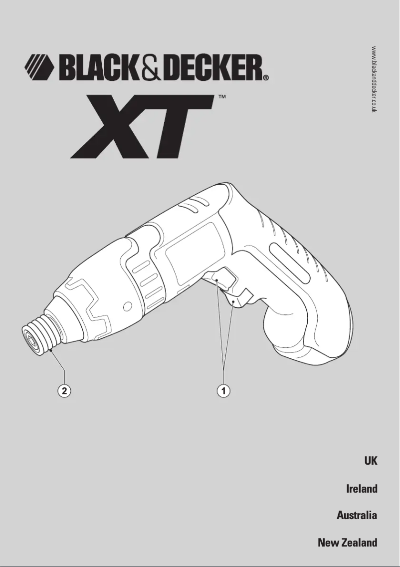 Page 1 de la notice Manuel utilisateur Black & Decker XTC60K