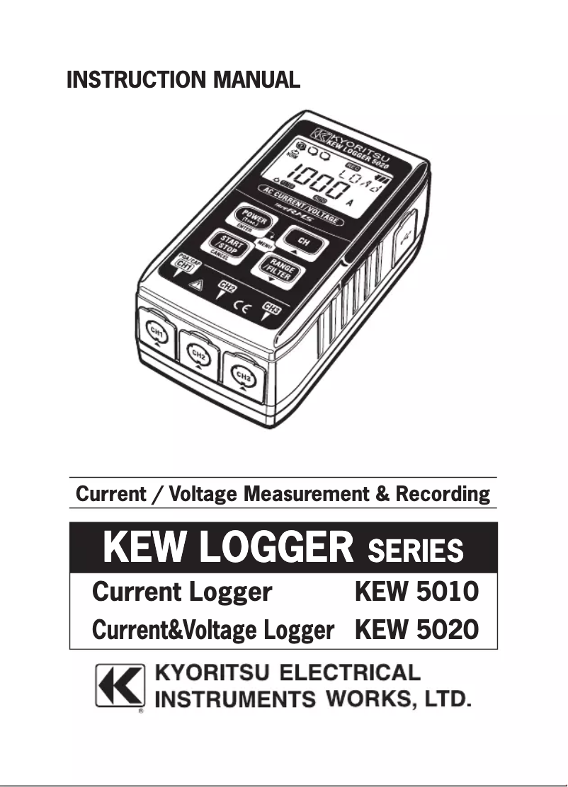 Image de la première page du manuel de l'appareil KEW 5020