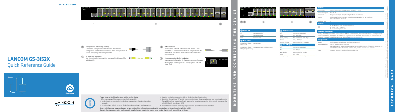 Image de la première page du manuel de l'appareil GS-3152X