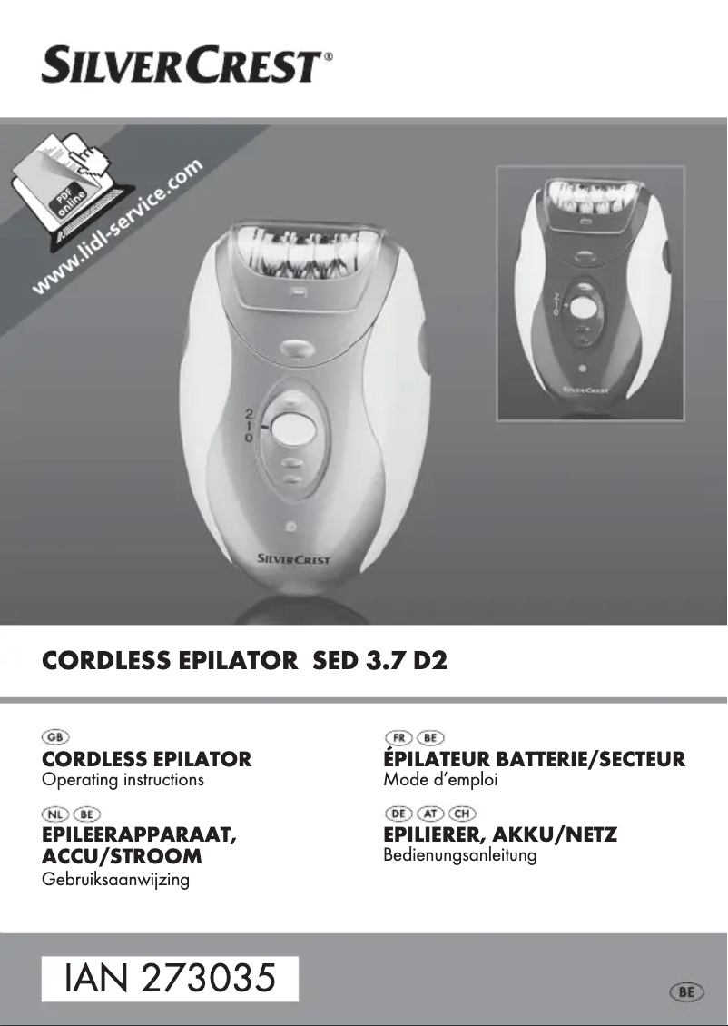 Page n°1 - Manuel utilisateur SilverCrest SED 3.7 D2