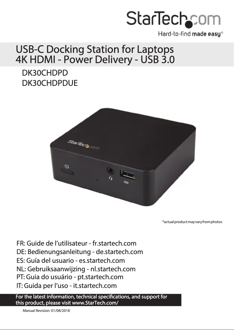 Image de la première page du manuel de l'appareil DK30CHDPD