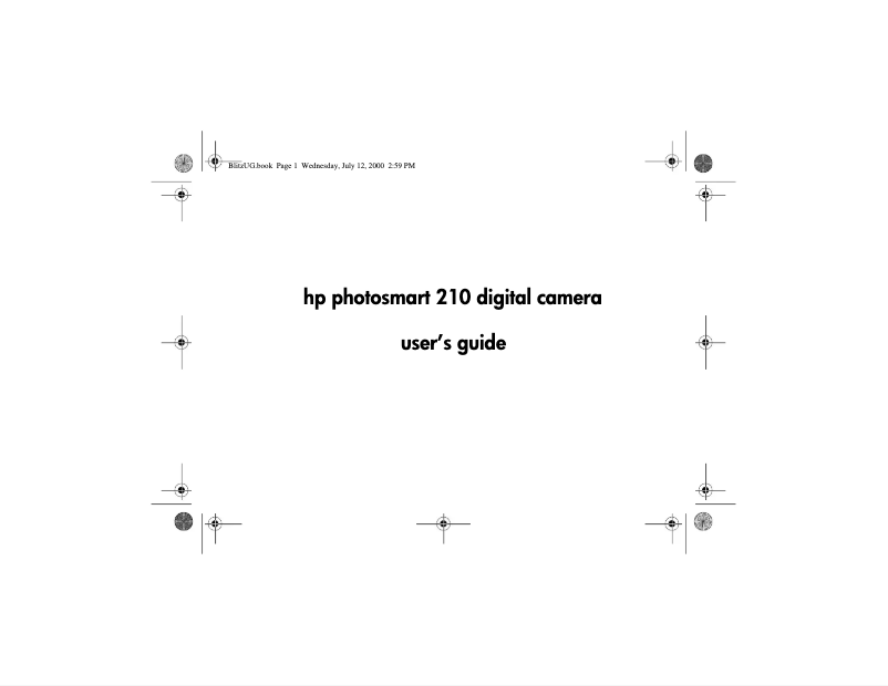 Page 1 de la notice Manuel utilisateur HP PhotoSmart 210