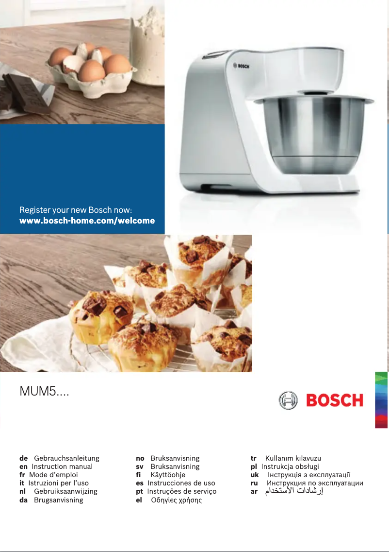 Page 1 de la notice Manuel utilisateur Bosch MUM5 CreationLine MUM58243
