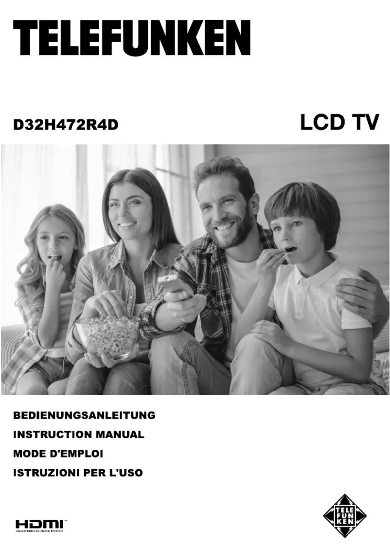 Page n°1 - Manuel utilisateur Telefunken D32H472R4D