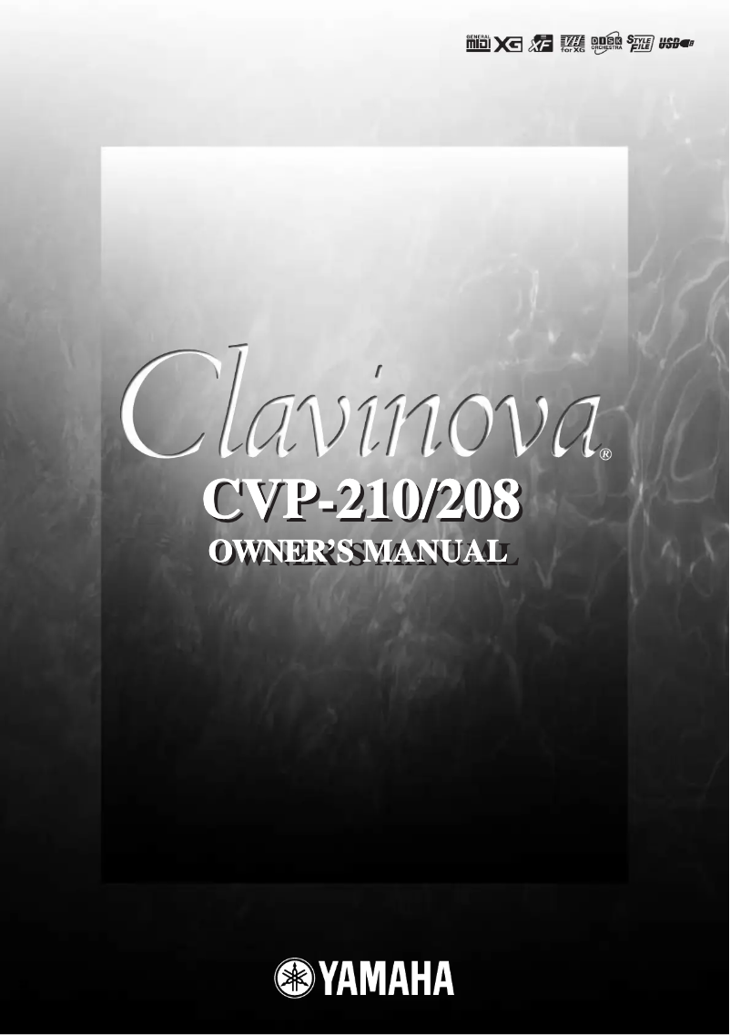 Page n°1 - Manuel utilisateur Yamaha Clavinova CVP-210