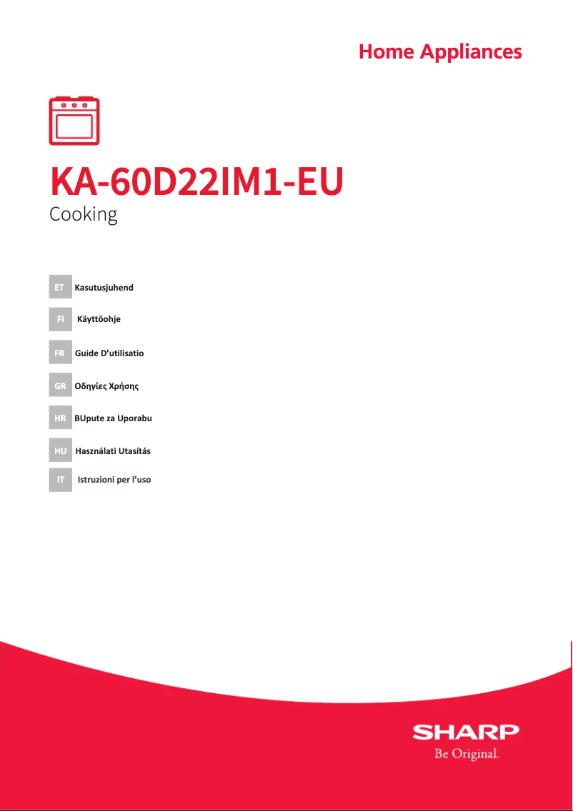 Page 1 de la notice Manuel utilisateur Sharp KA-60D22IM1-EU