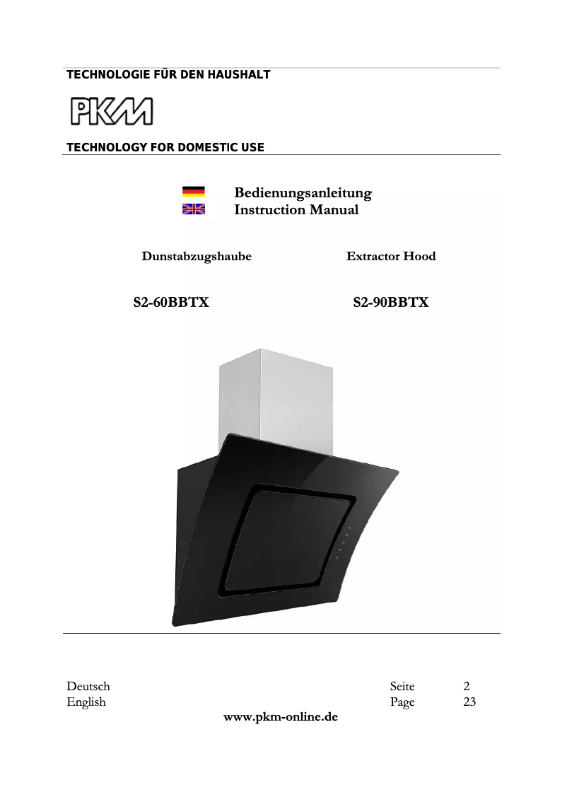 Image de la première page du manuel de l'appareil S2-90BBTX