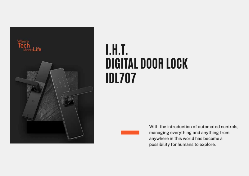 Page 1 de la notice Manuel utilisateur i.h.t IDL707