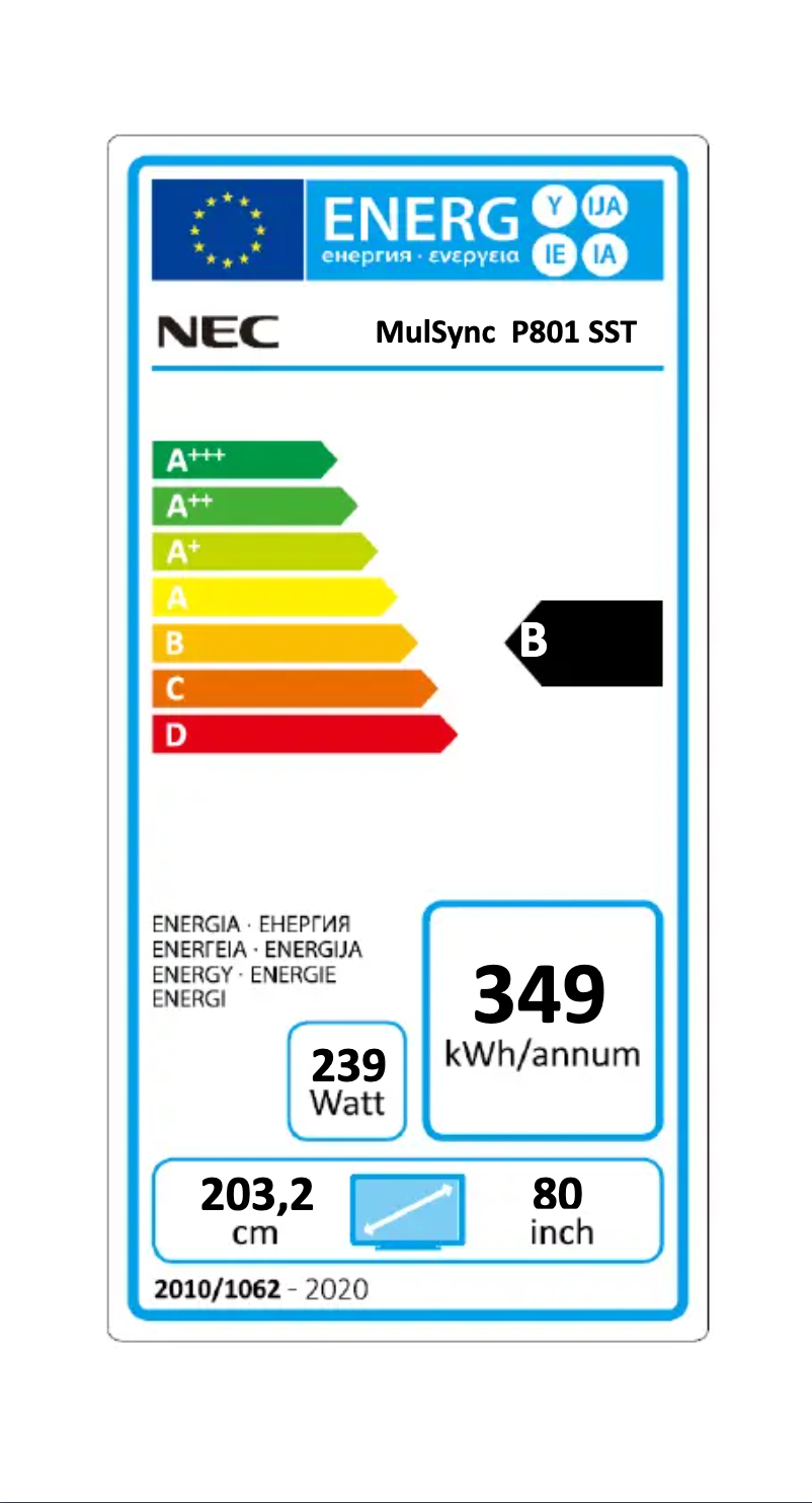 Imagen de la primera página del manual del dispositivo MultiSync P801 SST