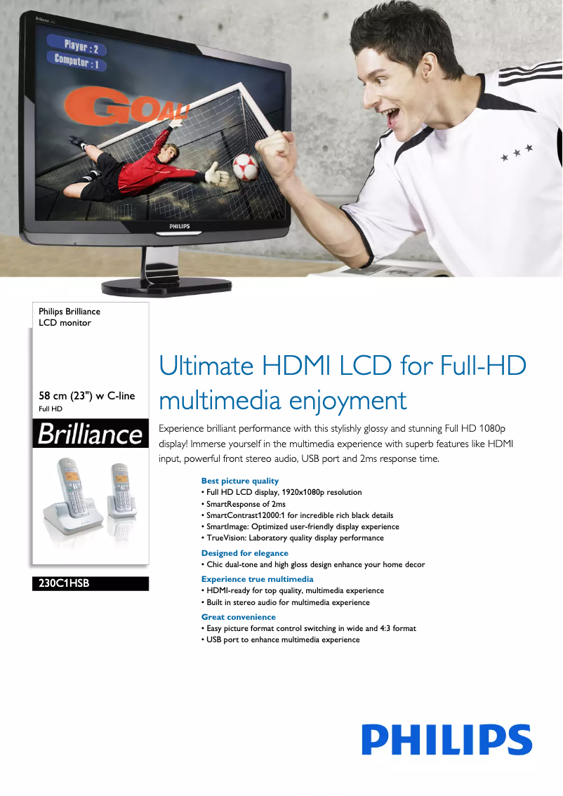 Imagen de la primera página del manual del dispositivo Brilliance 230C1HSB