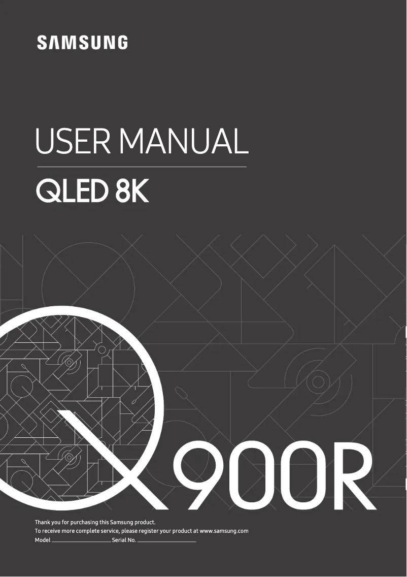 Image de la première page du manuel de l'appareil QE65Q900RA