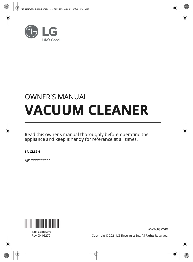 Page 1 de la notice Manuel utilisateur LG A915RM