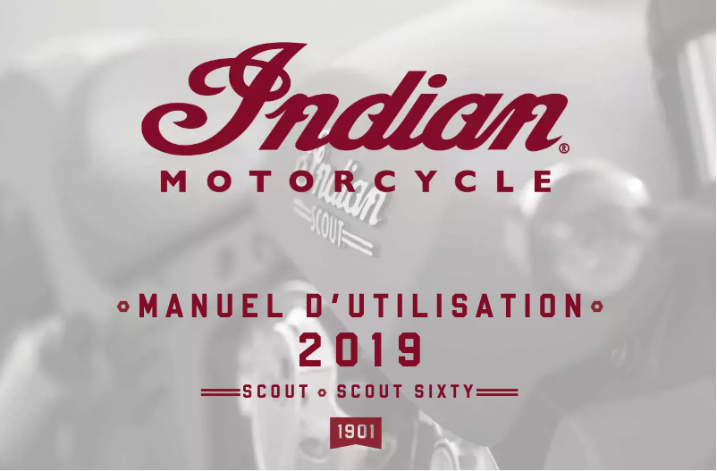 Page 1 de la notice Manuel utilisateur Indian Scout ABS (2019)