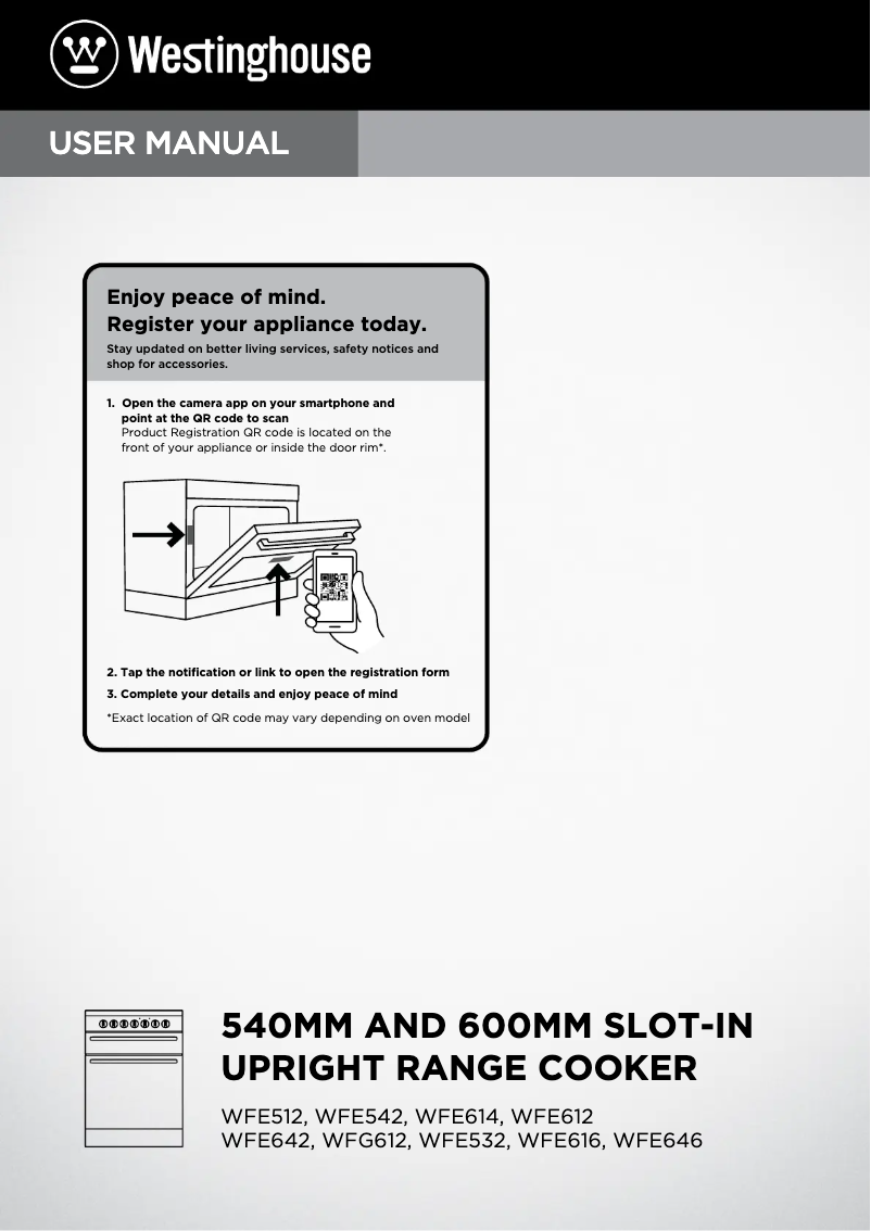 Image de la première page du manuel de l'appareil WFE642SC