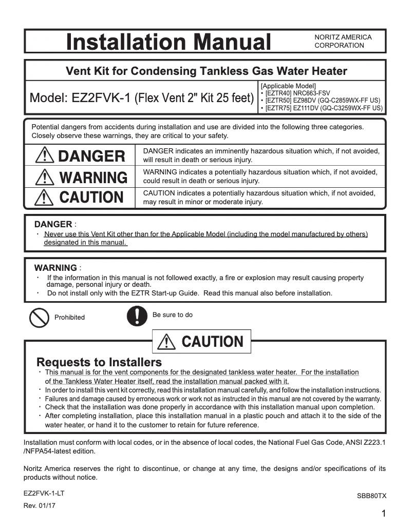 Image de la première page du manuel de l'appareil EZ2FVK-1