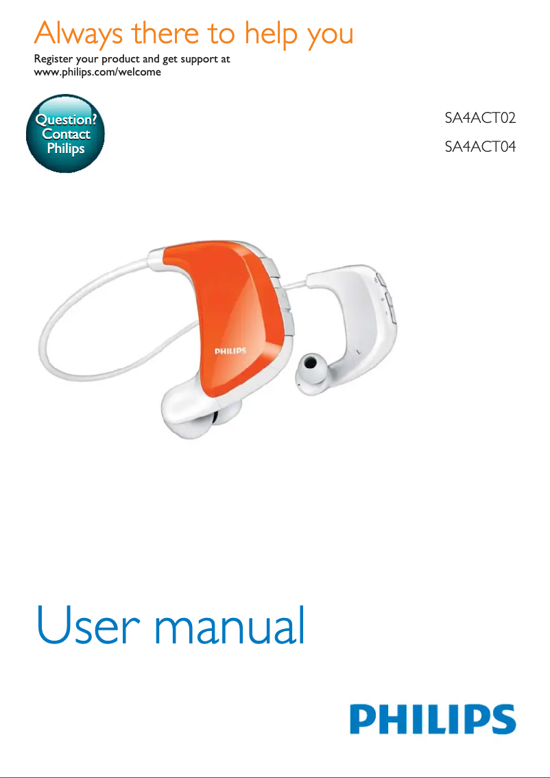 Page n°1 - Manuel utilisateur Philips GoGEAR Action