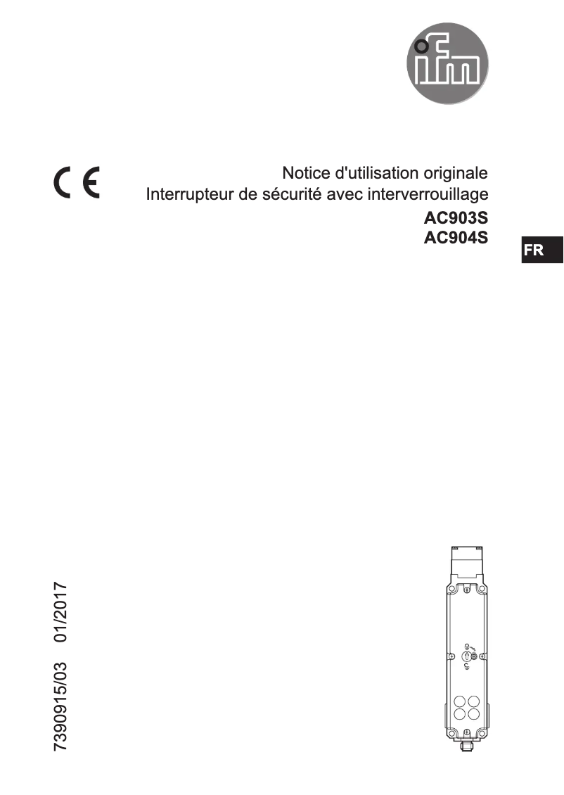 Page n°1 - Manuel utilisateur IFM AC904S