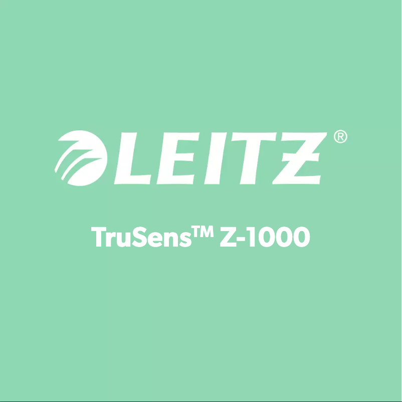Page n°1 - Manuel utilisateur Leitz TruSens Z-1000