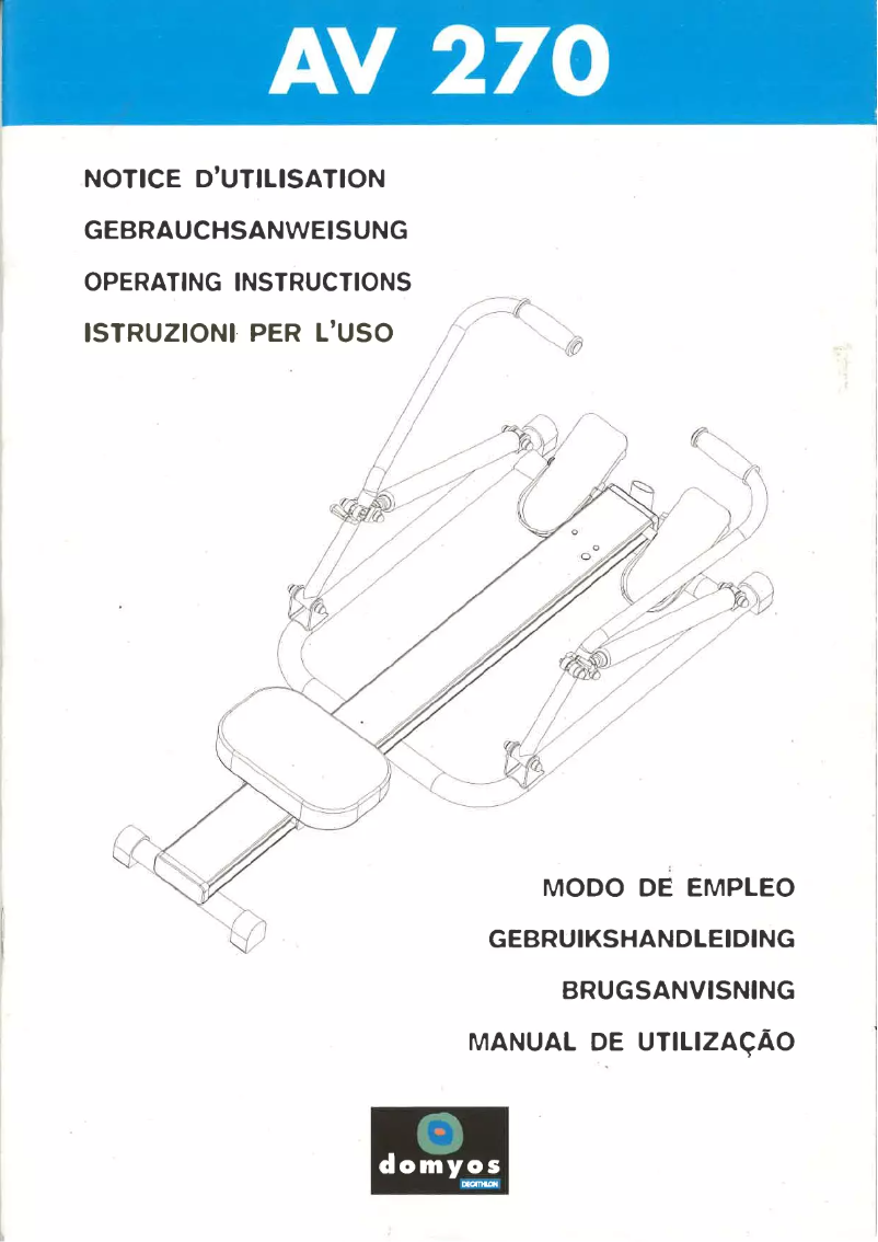 Page 1 of the manual User Manual Domyos AV 270