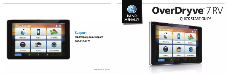 Page n°1 - Manuel utilisateur Rand McNally OverDryve 7 RV