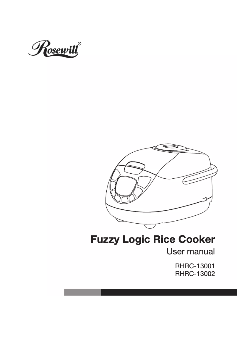 Image de la première page du manuel de l'appareil Fuzzy Logic RHRC-13002