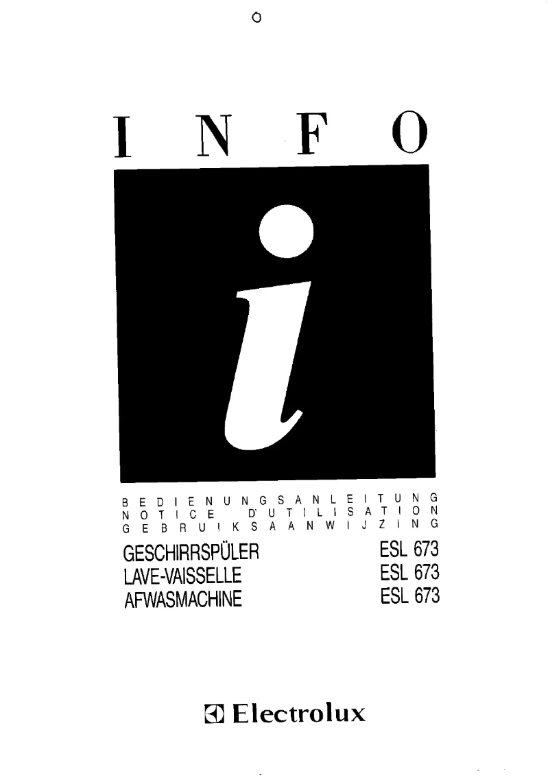 Image de la première page du manuel de l'appareil ESL673