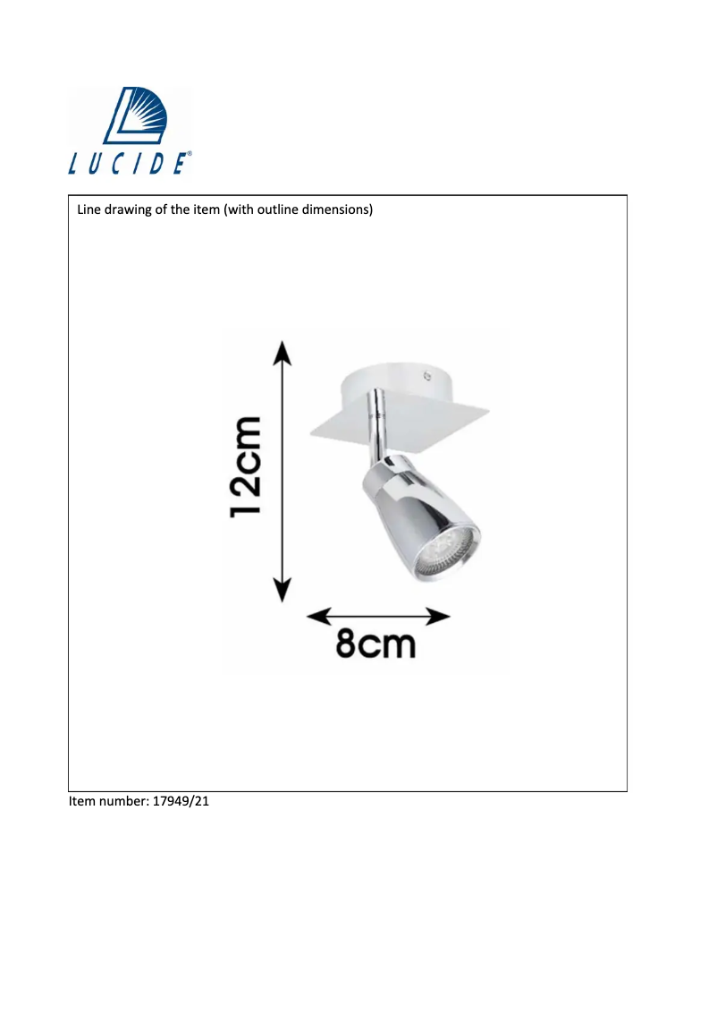Page 1 de la notice Manuel utilisateur Lucide Lana 17949/21/31