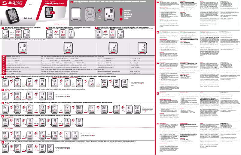 Página 1 del manual Manual de usuario Sigma BC 5.16