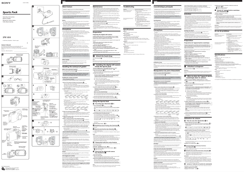 Page 1 de la notice Manuel utilisateur Sony SPK-WA