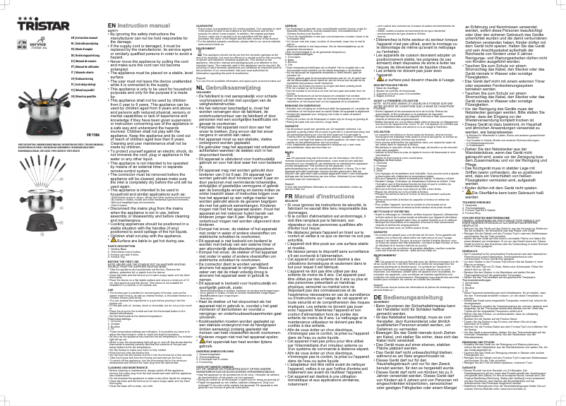 Image de la première page du manuel de l'appareil FO-1106