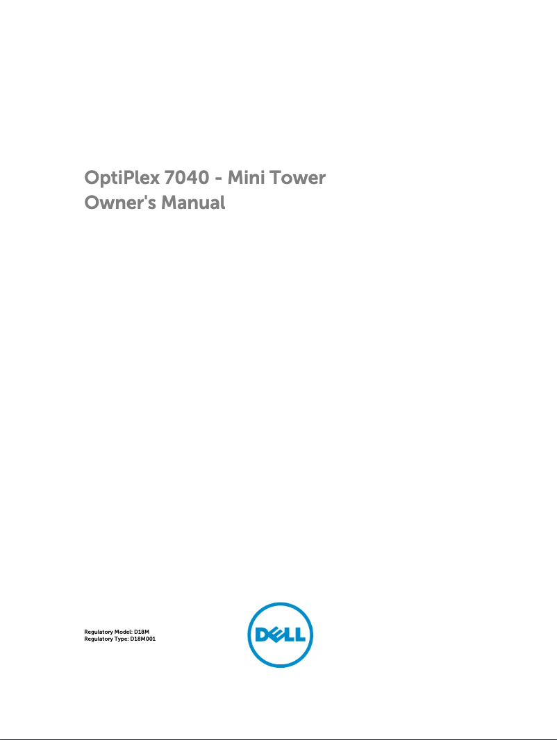 Page 1 de la notice Manuel utilisateur Dell OptiPlex 7040 - Mini Tower