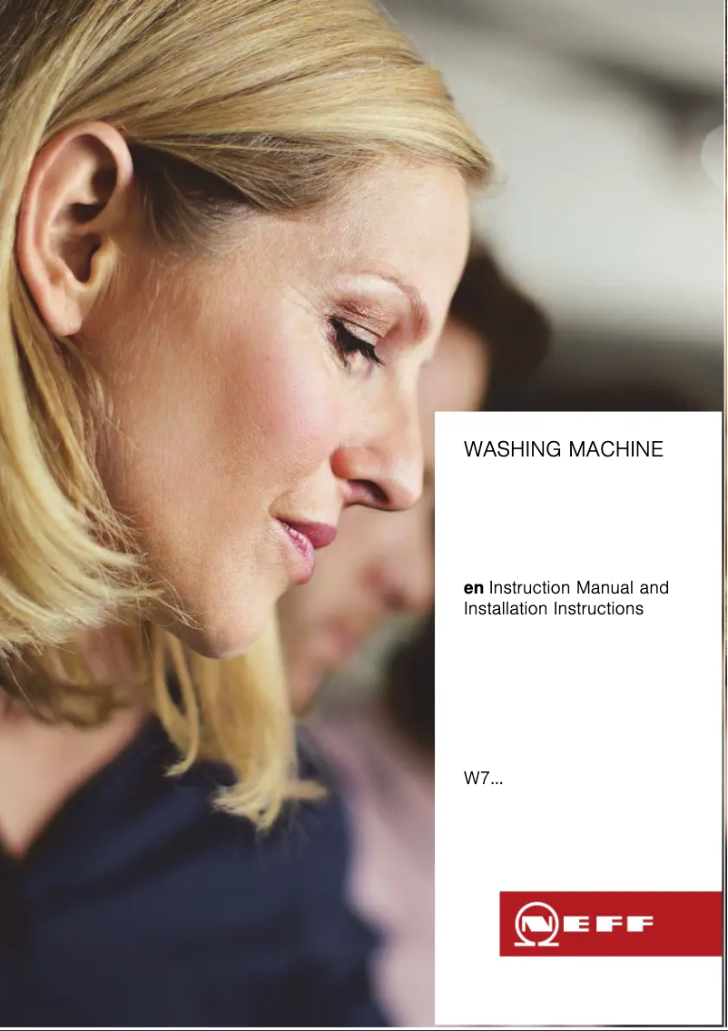 Image de la première page du manuel de l'appareil W7460X2ES