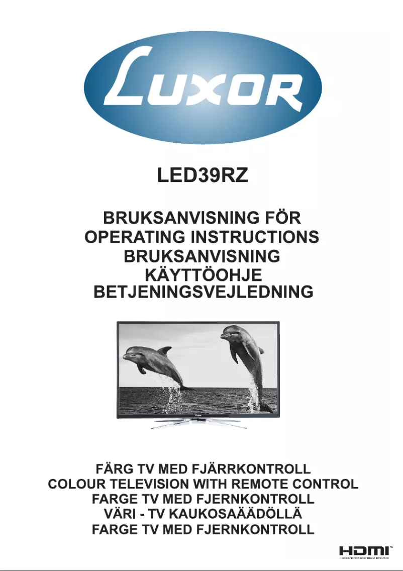 Page 1 de la notice Manuel utilisateur Luxor LED39RZ