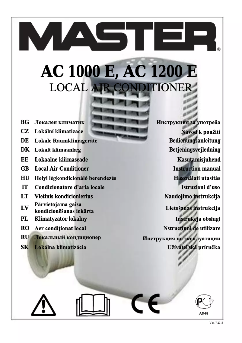 Page n°1 - Manuel utilisateur Master AC 1200 E