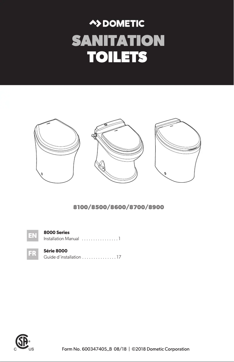 Imagen de la primera página del manual del dispositivo MasterFlush MF 8900