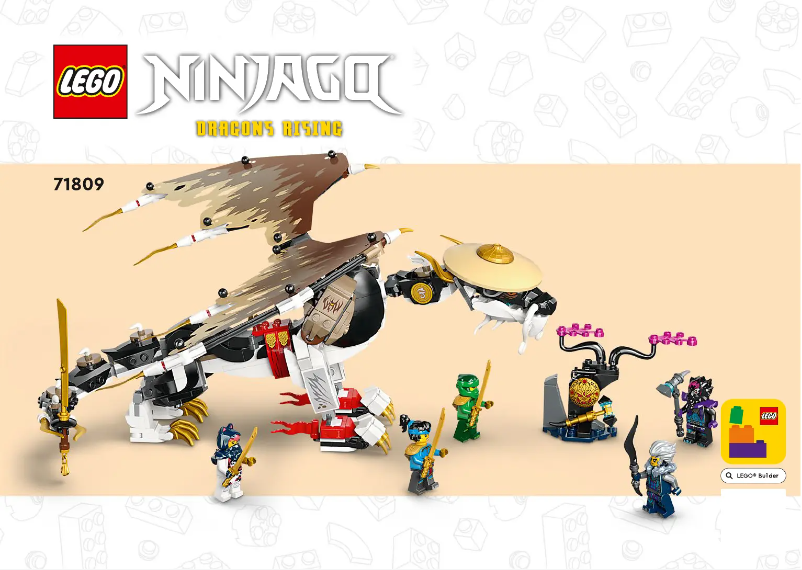 Page 1 de la notice Consignes visuelles Lego Ninjago 71809