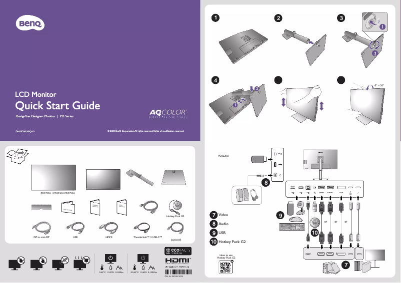Page 1 de la notice Manuel utilisateur BenQ PD3220U