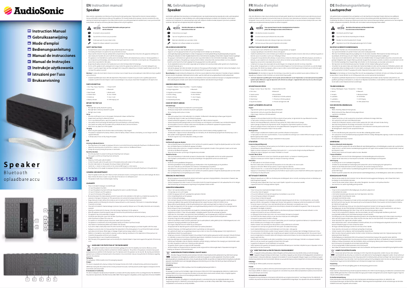Imagen de la primera página del manual del dispositivo SK-1528