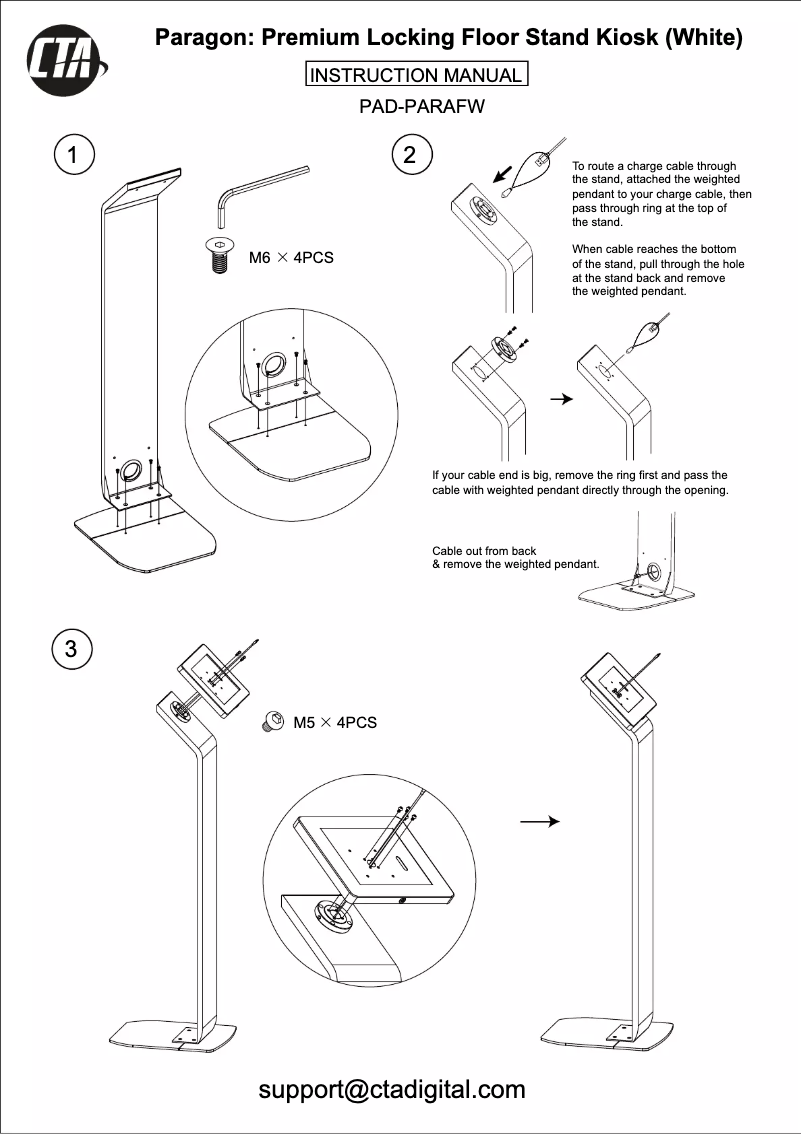 Page 1 de la notice Manuel utilisateur CTA Digital PAD-PARAFW