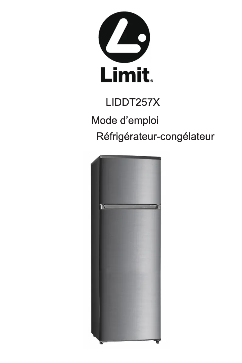 Page 1 de la notice Manuel utilisateur Limit LIDDT257X