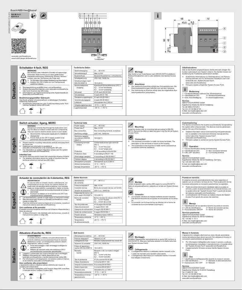 Image de la première page du manuel de l'appareil 2CKA006220A0023