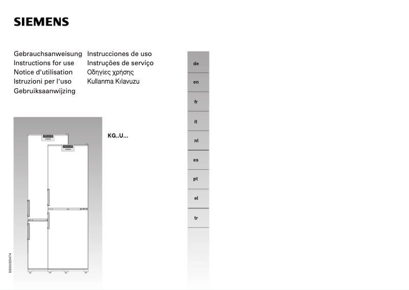Page 1 de la notice Manuel utilisateur Siemens KG32U123GB
